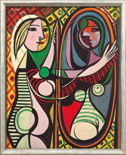 Tableau "Fille devant un miroir" (1932), encadré