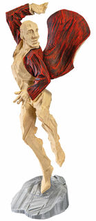 Sculpture "Dancing Through Life" (2024, pièce unique de série), aspect bois moulé