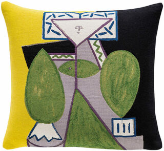 Housse de coussin "Femme en vert et violet" (1947)