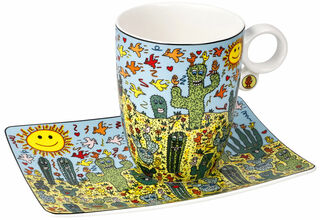 Tasse d'artiste "Desert Life - Pop Art", porcelaine