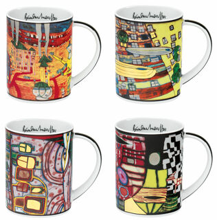 Set de 4 tasses "Mugs magiques 2021", porcelaine