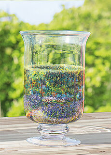 Photophore / vase "Jardin d'Iris", verre