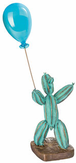 Sculpture "Cactus Man", bronze/verre